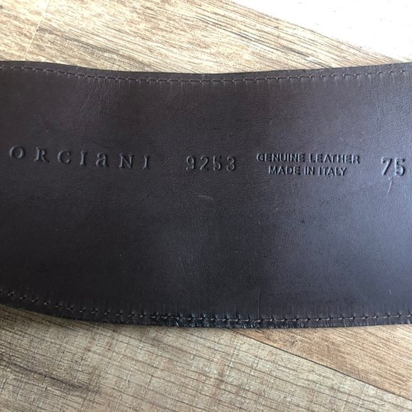 Dark Brown Italian Leather Belt main image 5